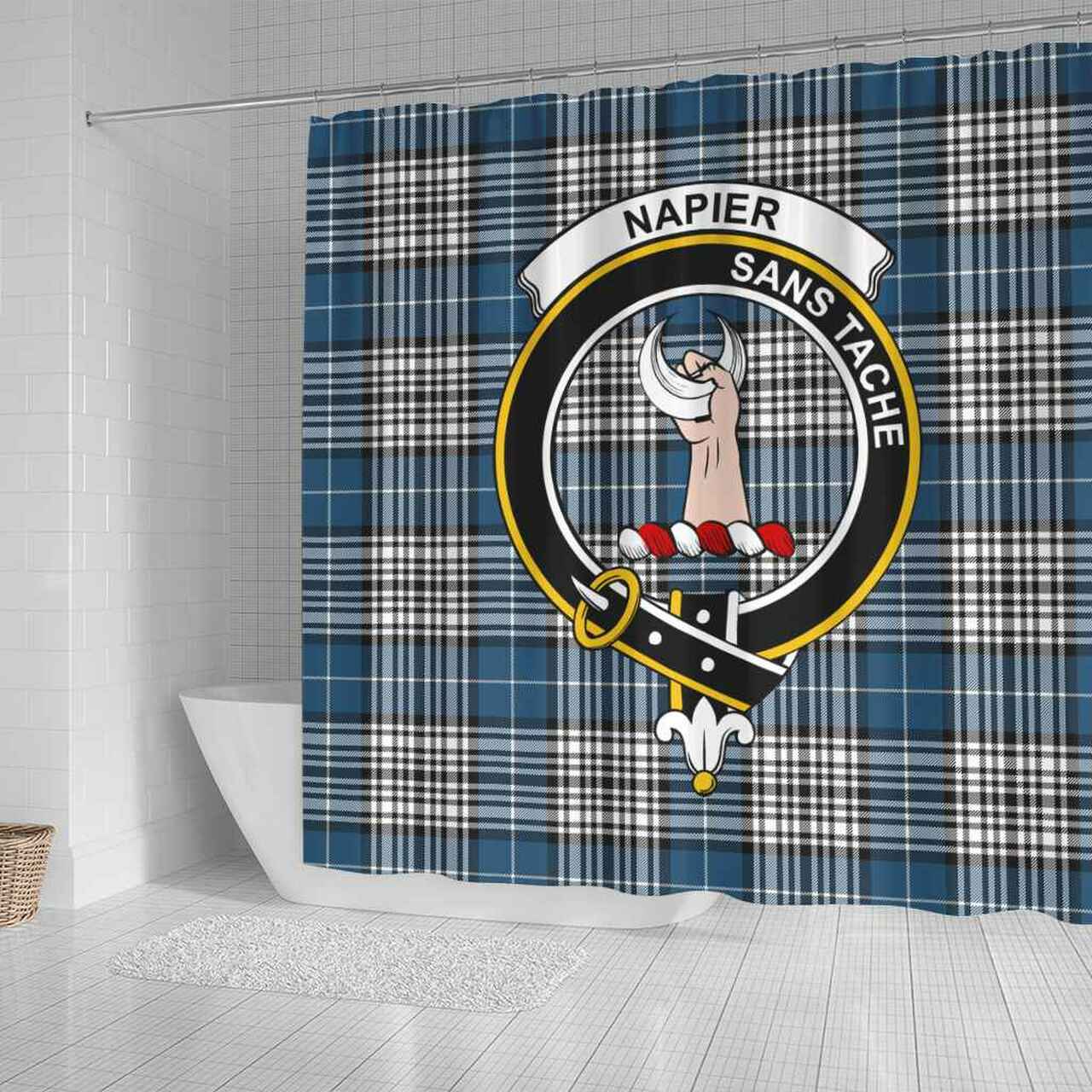 Napier Tartan Crest Shower Curtain