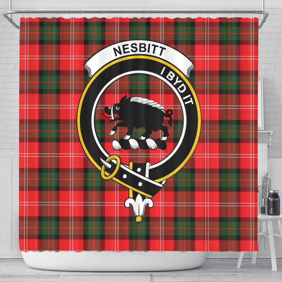 Nesbitt Tartan Crest Shower Curtain