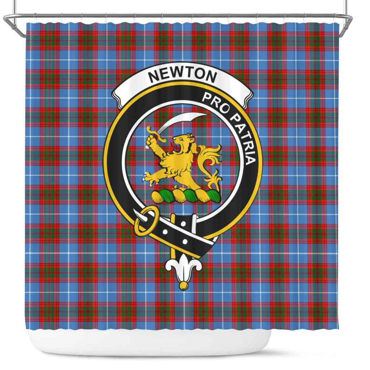 Newton Tartan Crest Shower Curtain