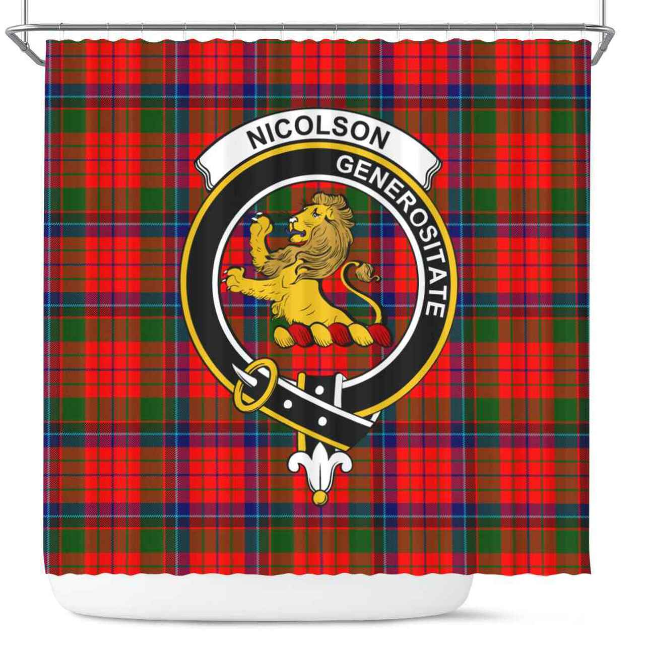 Nicolson Tartan Crest Shower Curtain