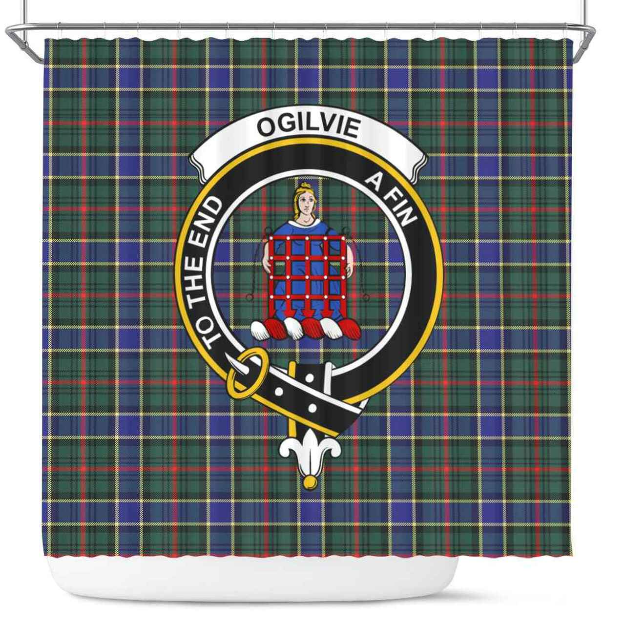 Ogilvie Tartan Crest Shower Curtain