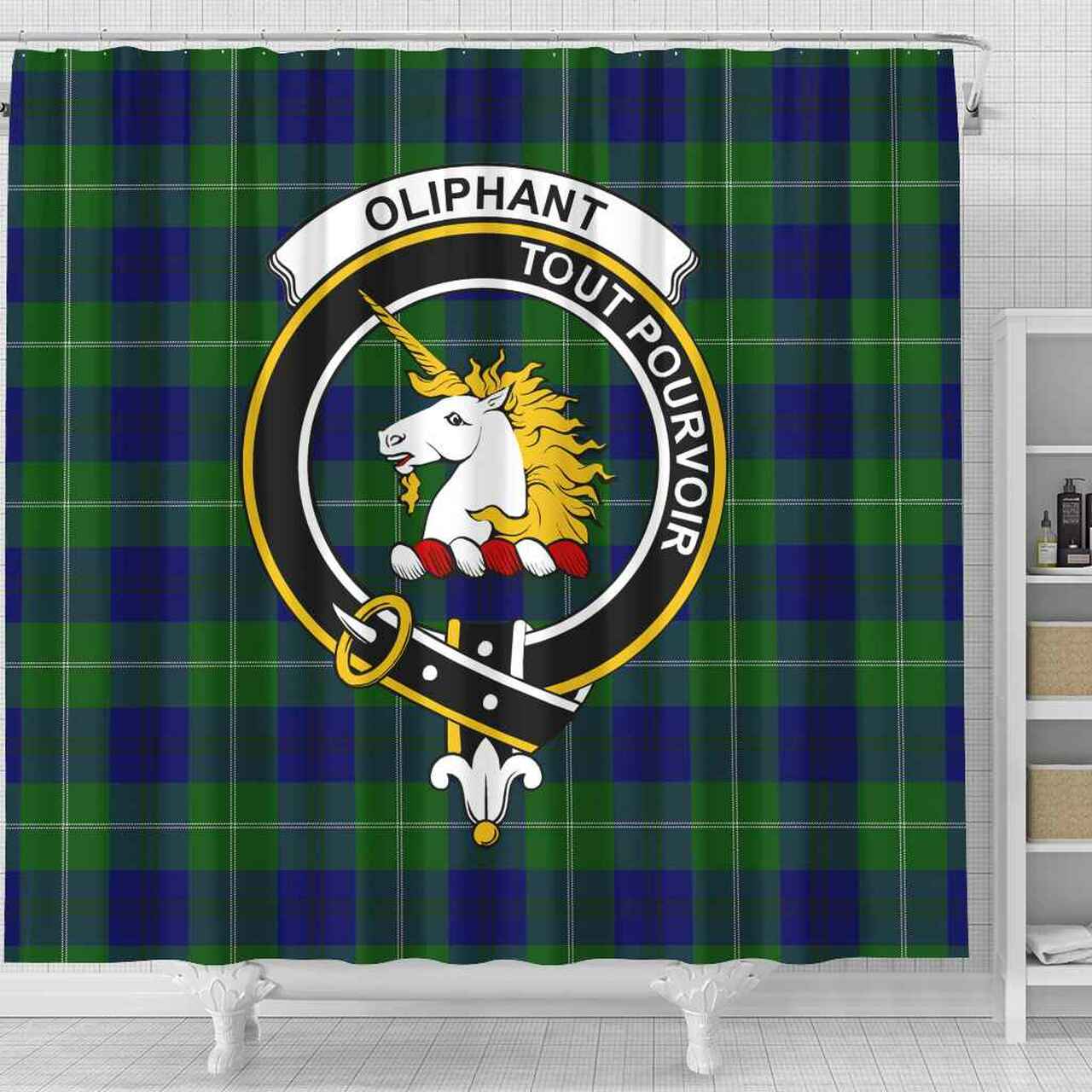 Oliphant Tartan Crest Shower Curtain