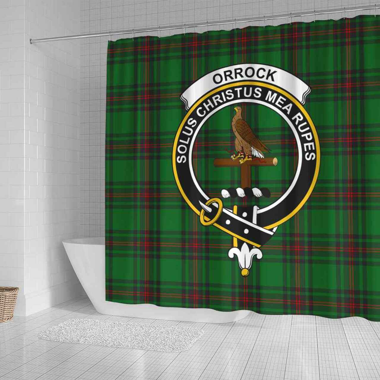 Orrock Tartan Crest Shower Curtain