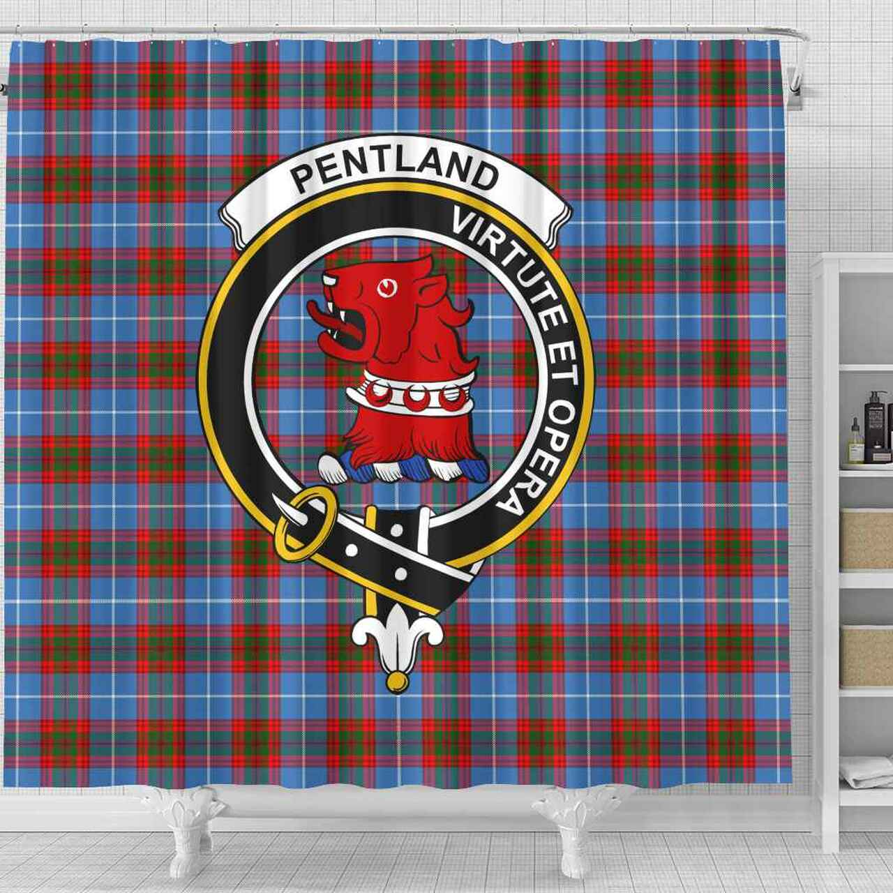 Pentland Tartan Crest Shower Curtain