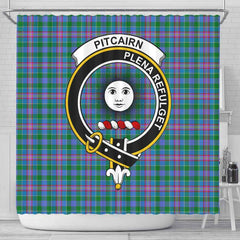 Pitcairn Tartan Crest Shower Curtain