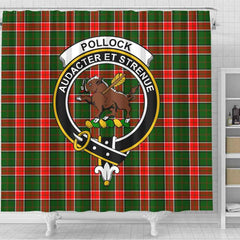 Pollock Tartan Crest Shower Curtain