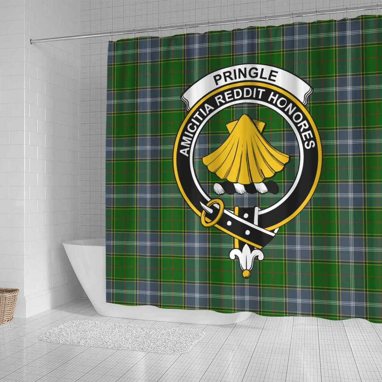 Pringle Tartan Crest Shower Curtain