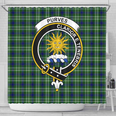 Purves Tartan Crest Shower Curtain