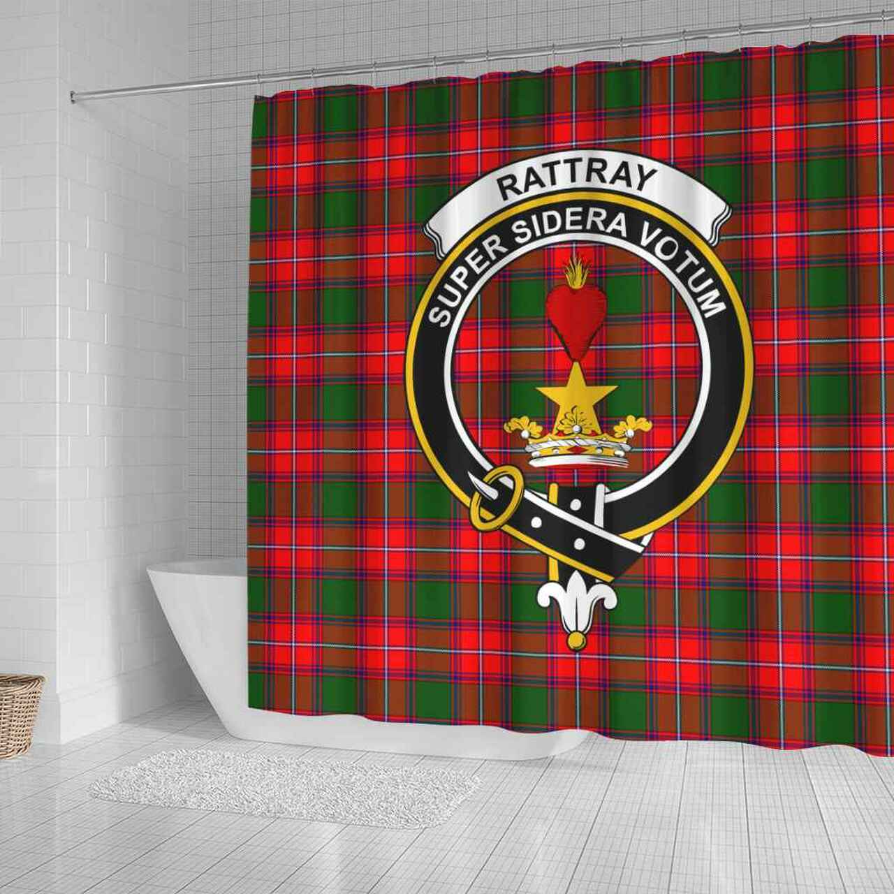 Rattray Tartan Crest Shower Curtain