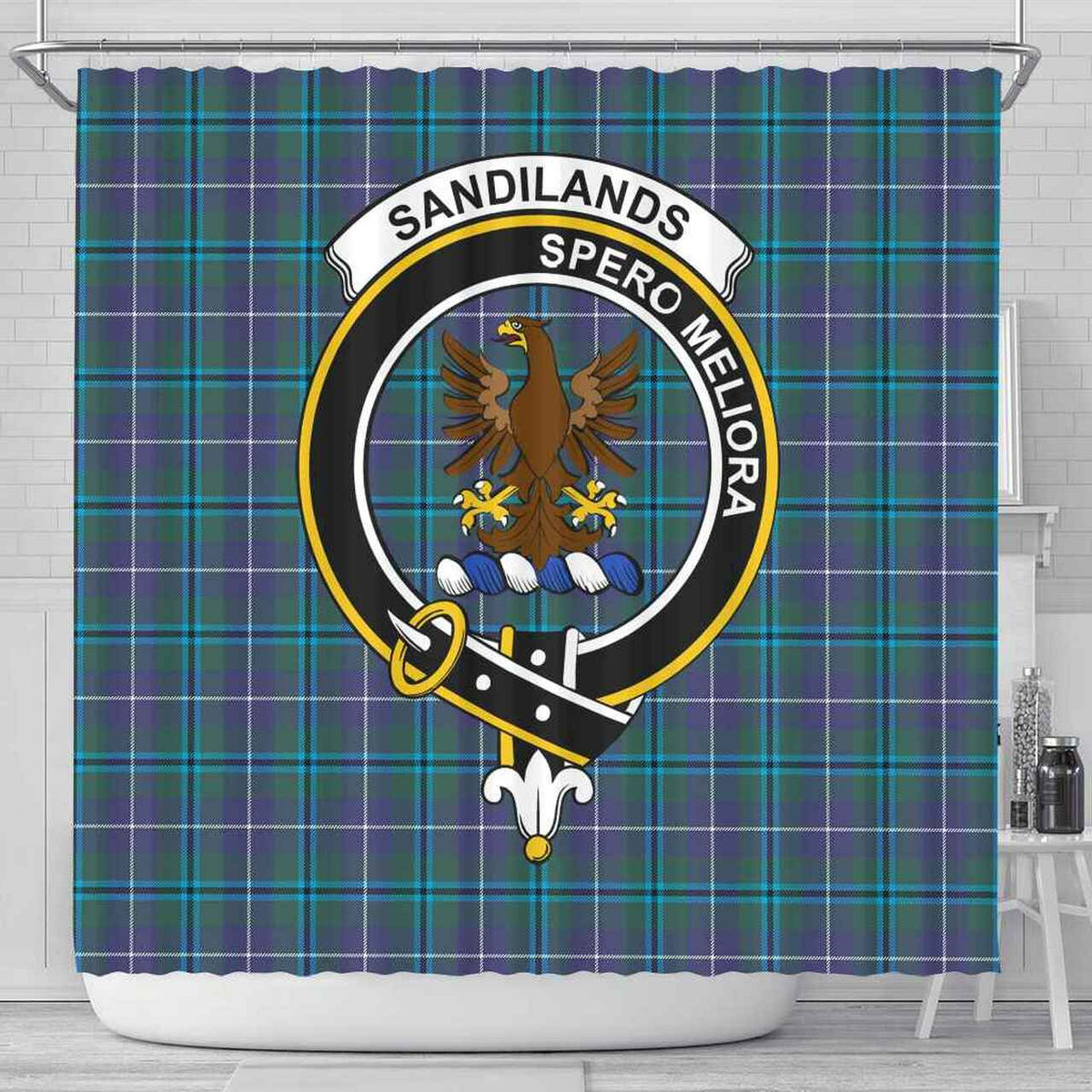 Sandilands Tartan Crest Shower Curtain