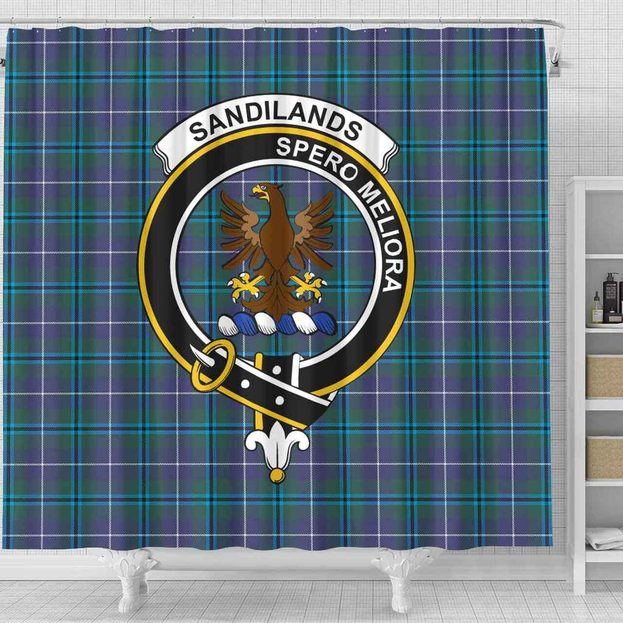 Sandilands Tartan Crest Shower Curtain