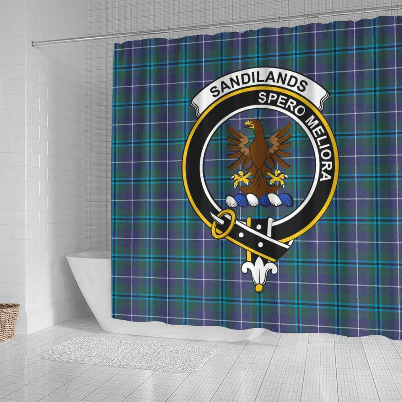 Sandilands Tartan Crest Shower Curtain