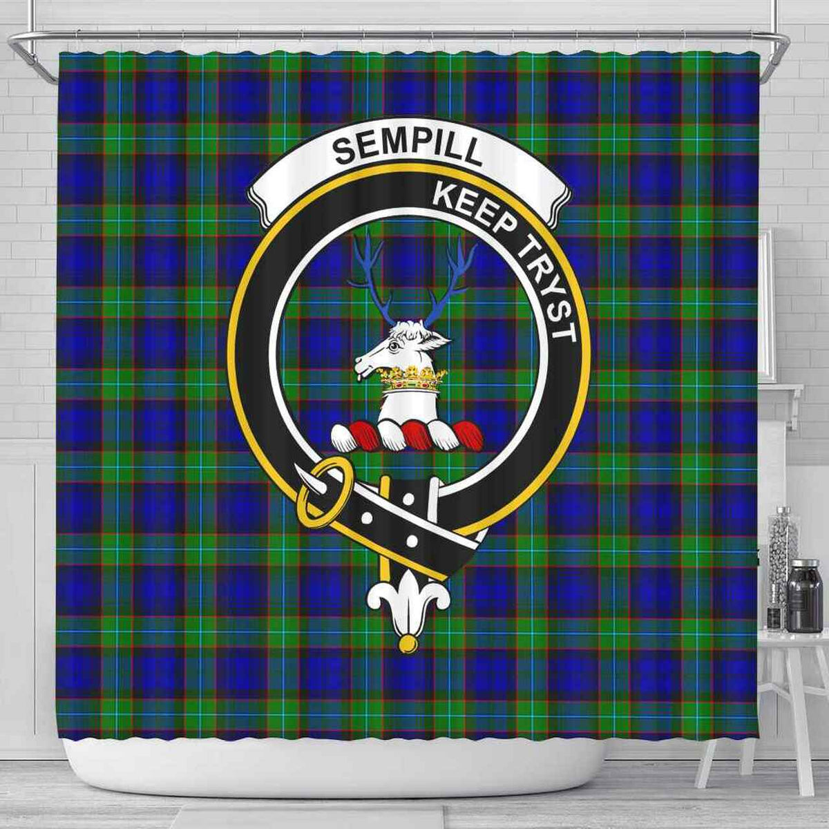 Sempill Tartan Crest Shower Curtain