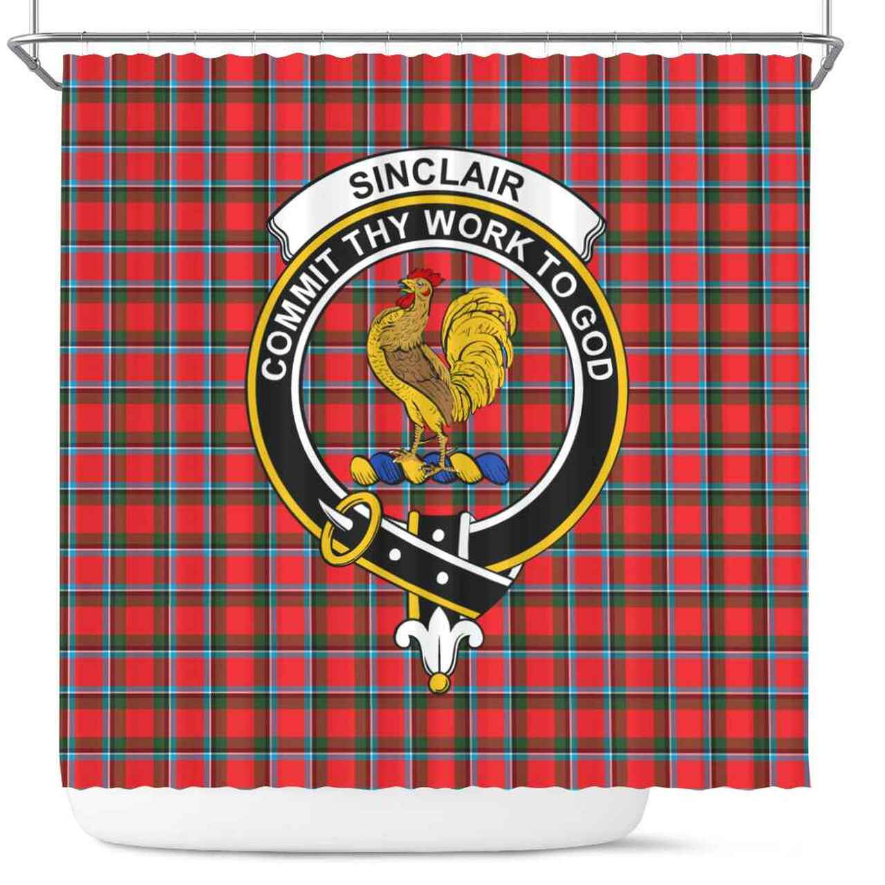 Sinclair Tartan Crest Shower Curtain