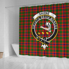 Skene Tartan Crest Shower Curtain