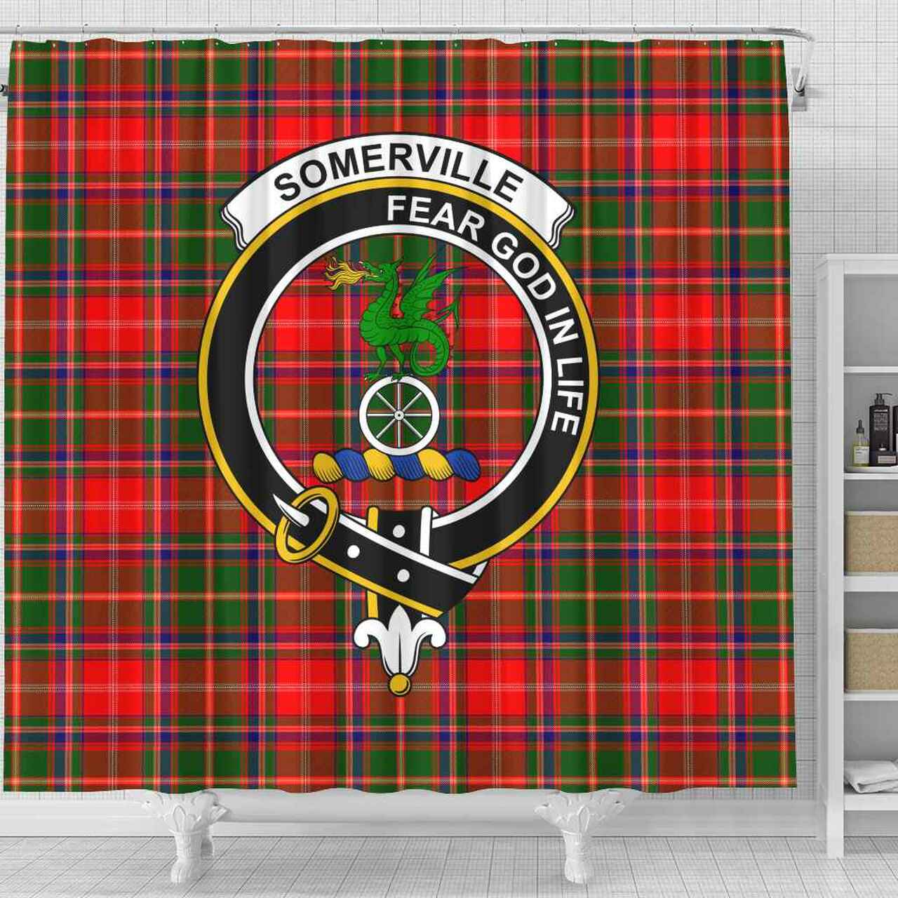 Somerville Tartan Crest Shower Curtain