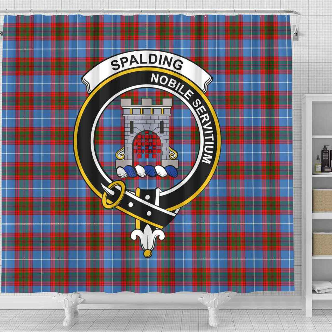 Spalding Tartan Crest Shower Curtain