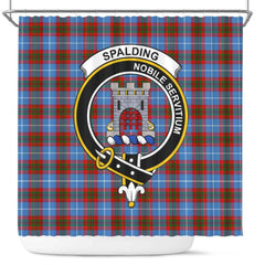 Spalding Tartan Crest Shower Curtain