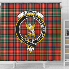 Stewart (High Stewards) Tartan Crest Shower Curtain