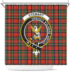 Stewart (High Stewards) Tartan Crest Shower Curtain