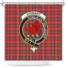 Stewart (Stuart) of Bute Tartan Crest Shower Curtain