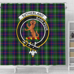 Sutherland I Tartan Crest Shower Curtain