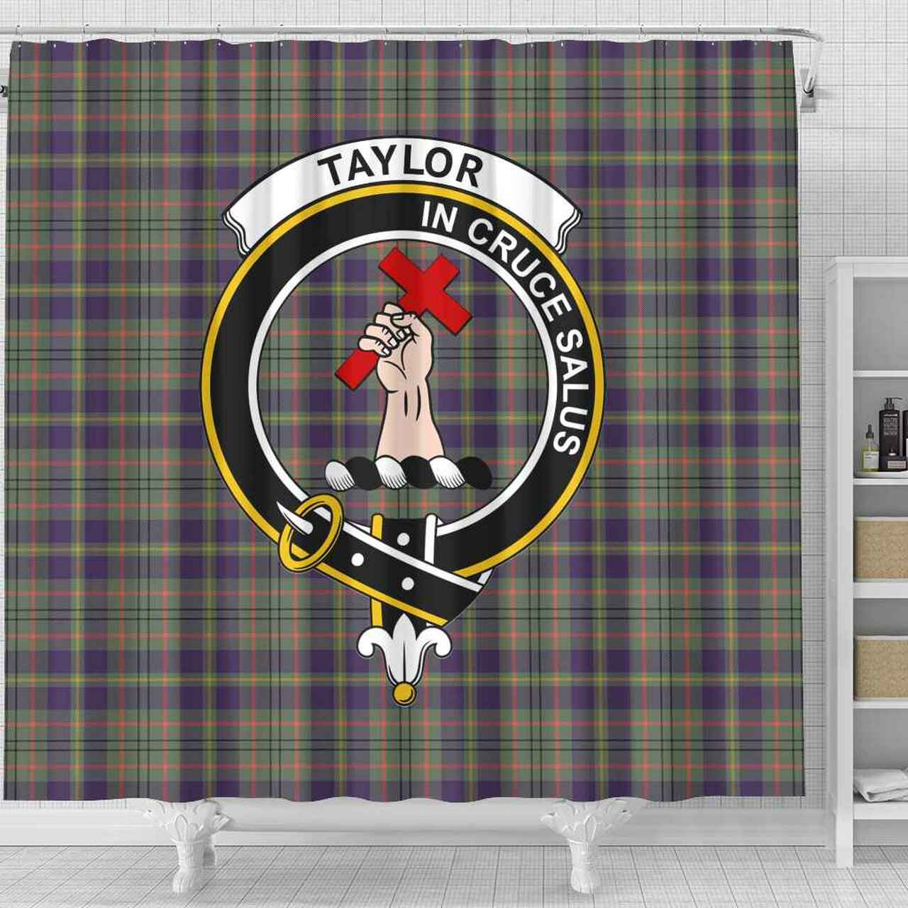 Taylor Tartan Crest Shower Curtain