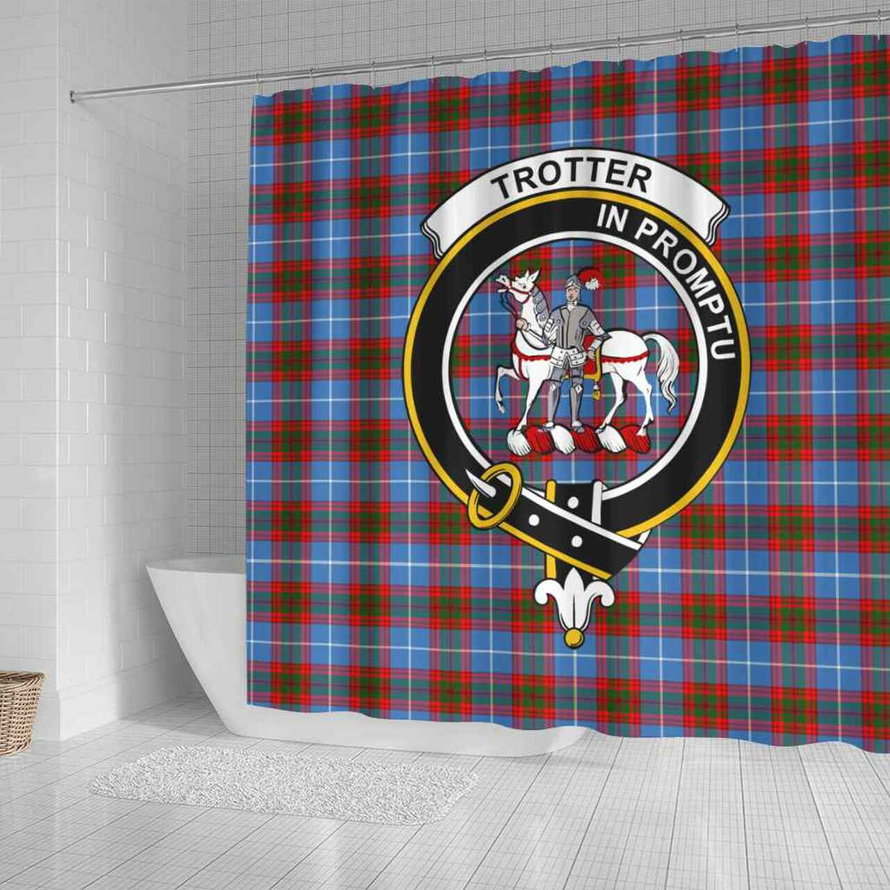 Trotter Tartan Crest Shower Curtain