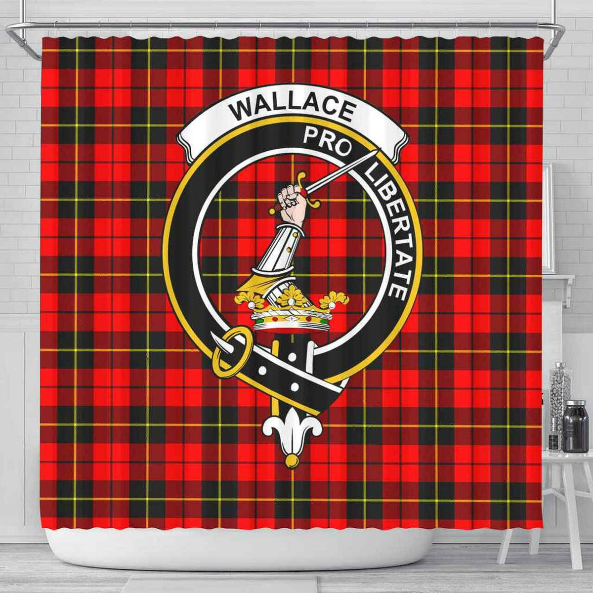 Wallace Tartan Crest Shower Curtain