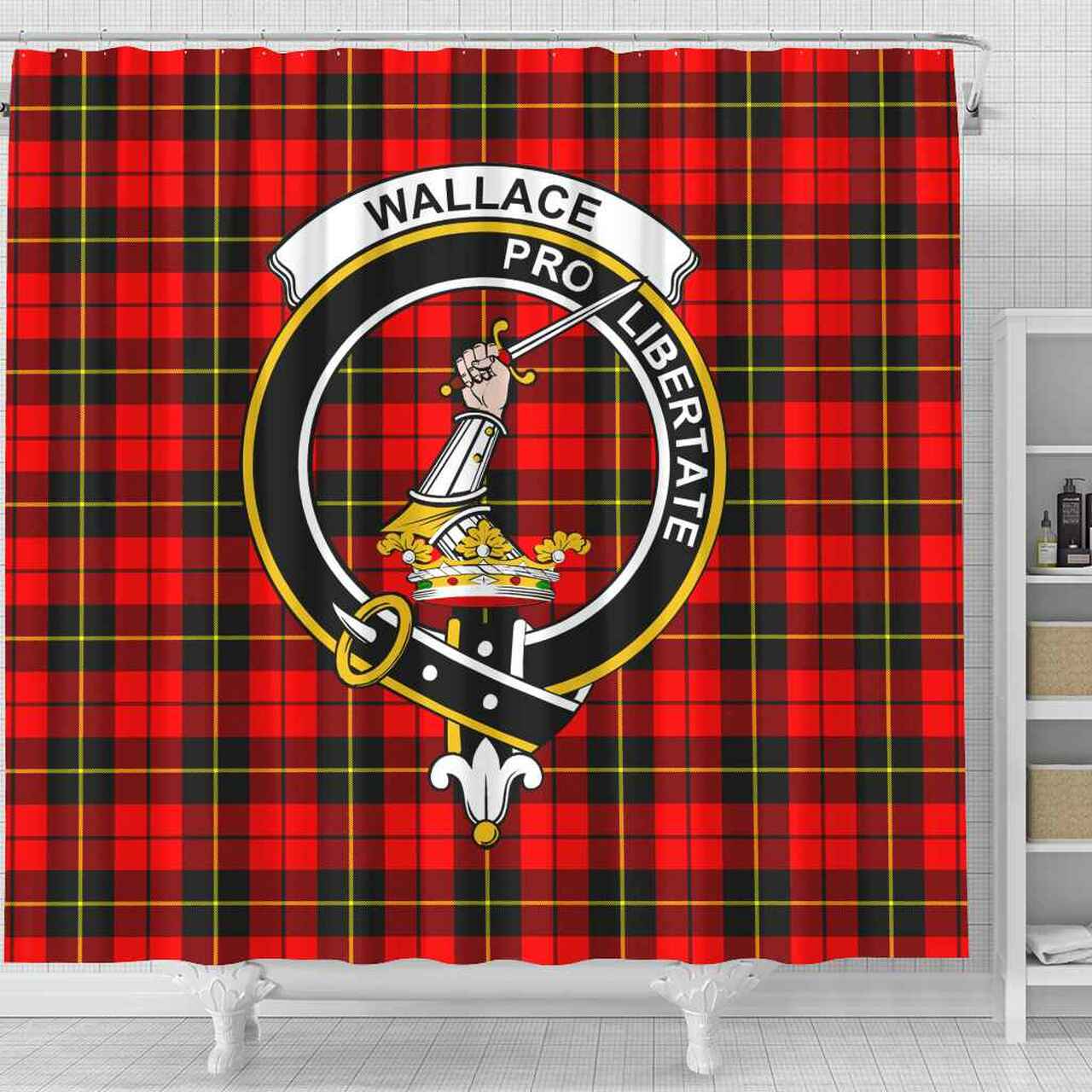 Wallace Tartan Crest Shower Curtain