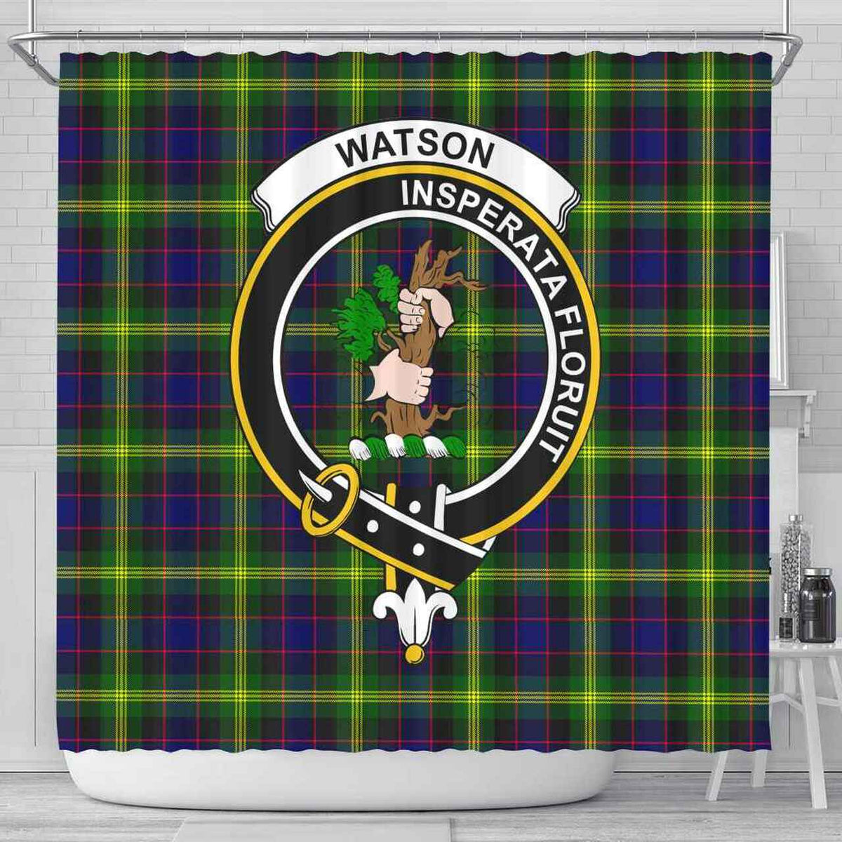 Watson Tartan Crest Shower Curtain