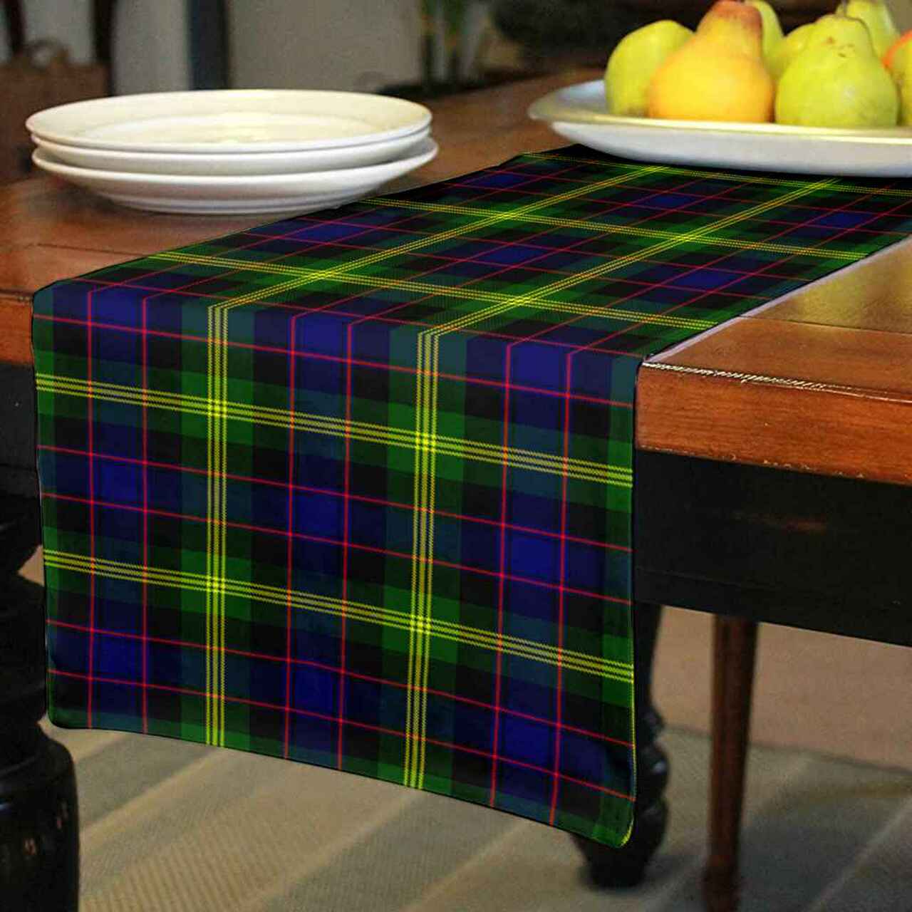 Watson Modern Tartan Table Runner - Cotton table runner