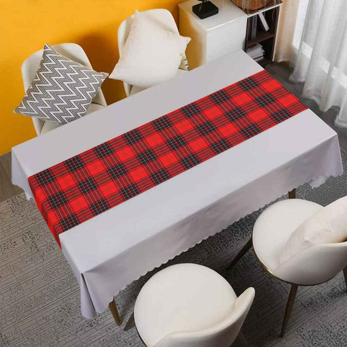 Wemyss Modern Tartan Table Runner - Cotton table runner