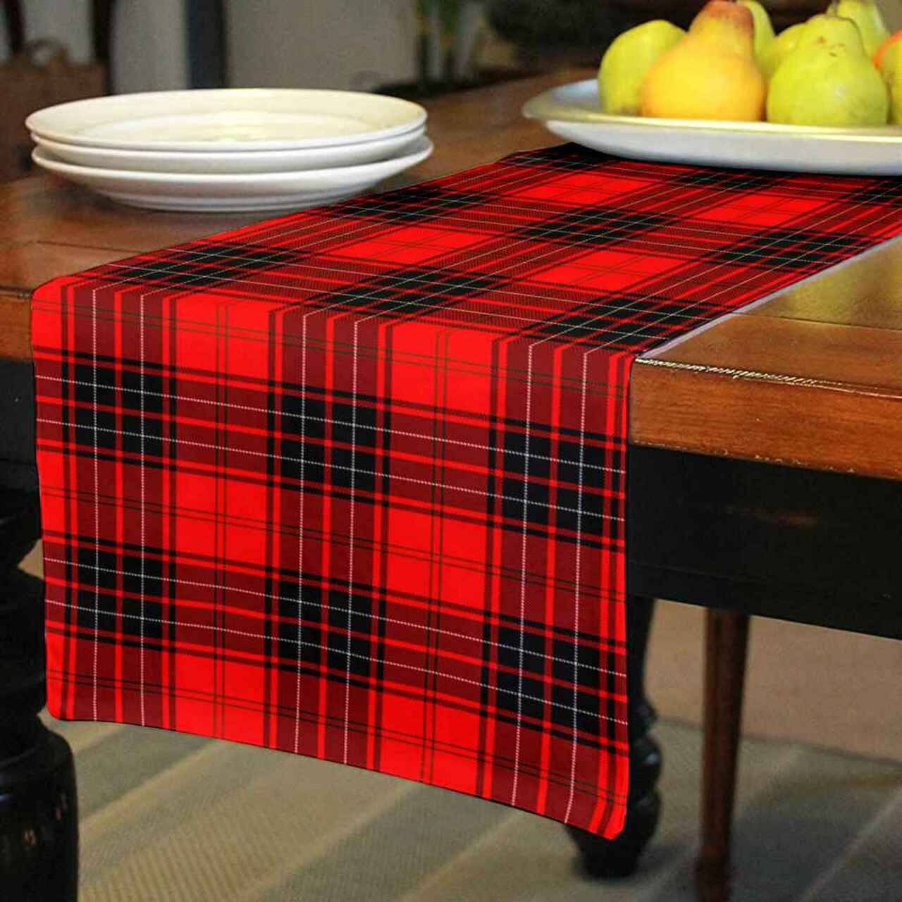 Wemyss Modern Tartan Table Runner - Cotton table runner