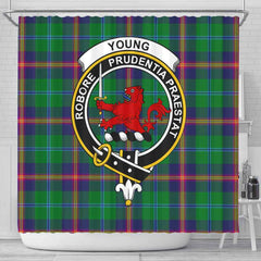 Young Tartan Crest Shower Curtain