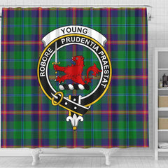 Young Tartan Crest Shower Curtain