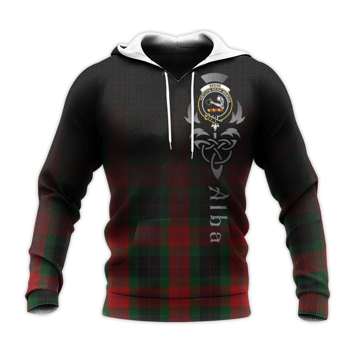 Skene Of Cromar Black Tartan Hoodie - Alba Celtic Style