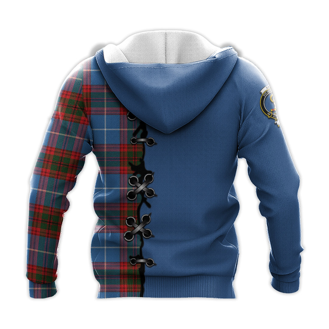 Skirving Tartan Hoodie - Lion Rampant And Celtic Thistle Style