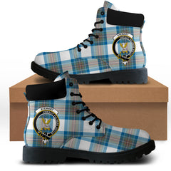 Stewart Muted Blue Tartan All Season Boots