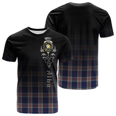 Stewart Of Appin Hunting Dress Tartan Crest T-shirt - Alba Celtic Style