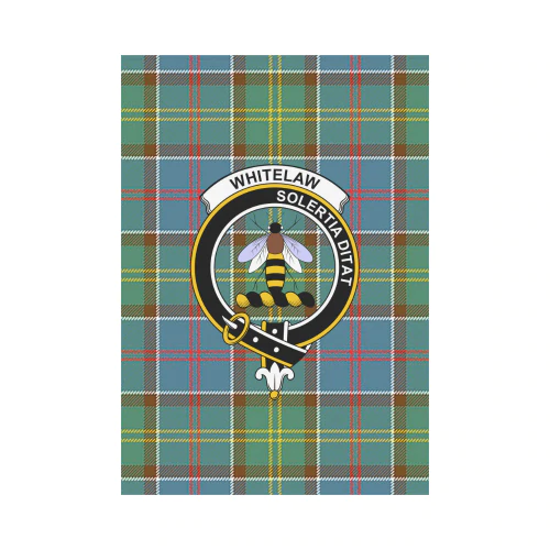 Whitelaw District Tartan Crest Garden Flag