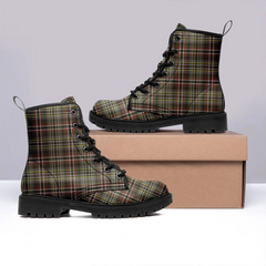 Scott Green Weathered Tartan Leather Boots