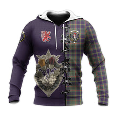 Taylor Weathered Tartan Hoodie - Lion Rampant And Celtic Thistle Style
