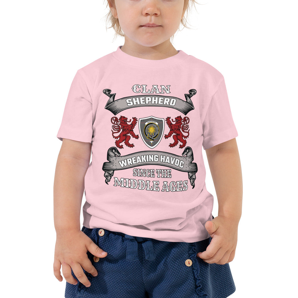 Shepherd Family Tartan - 2D T-shirt for Kids