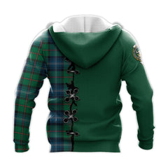 Urquhart Ancient Tartan Hoodie - Lion Rampant And Celtic Thistle Style
