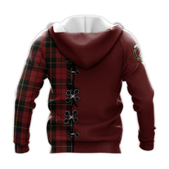 Wallace Tartan Hoodie - Lion Rampant And Celtic Thistle Style