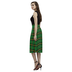 Wallace Hunting – Green Tartan Aoede Crepe Skirt