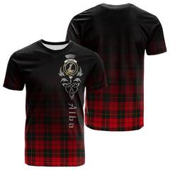 Wallace Weathered Tartan Crest T-shirt - Alba Celtic Style