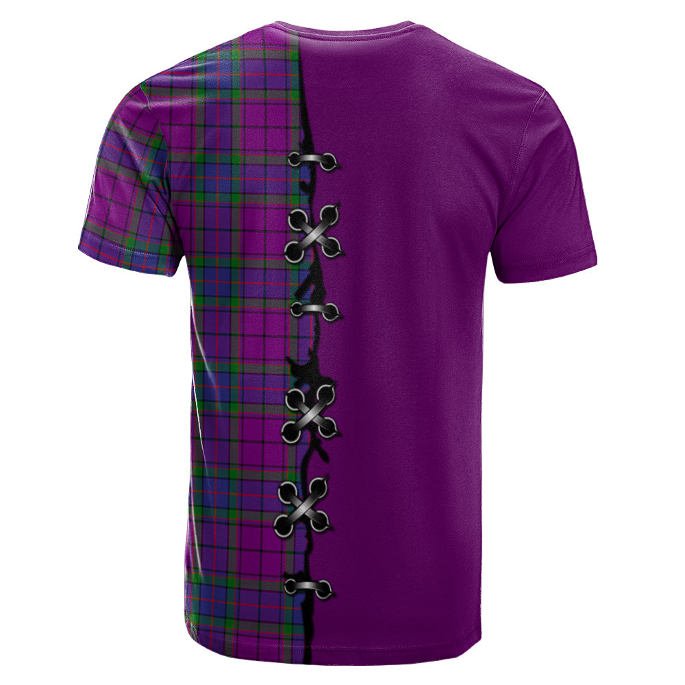 Wardlaw Modern Tartan T-shirt - Lion Rampant And Celtic Thistle Style