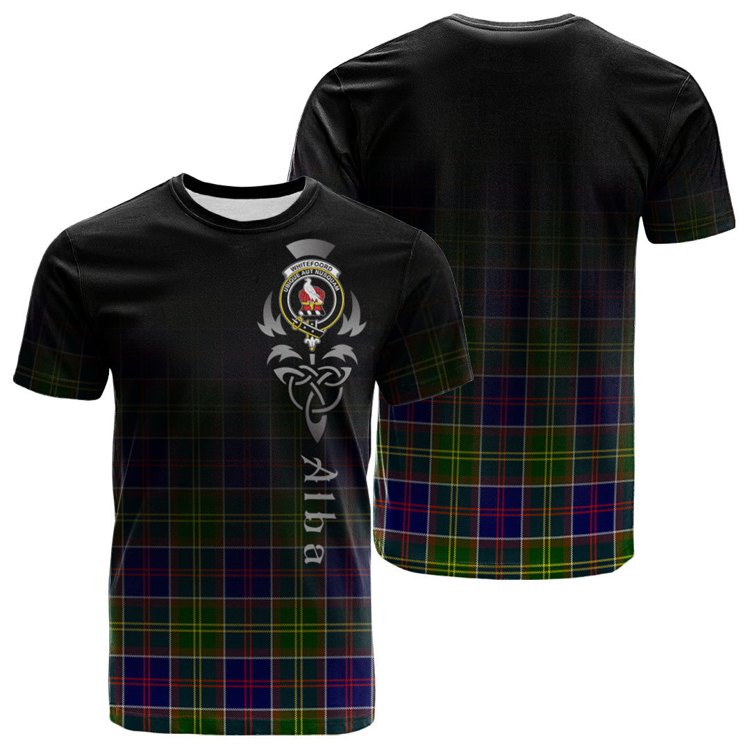 Whitefoord Modern Tartan Crest T-shirt - Alba Celtic Style